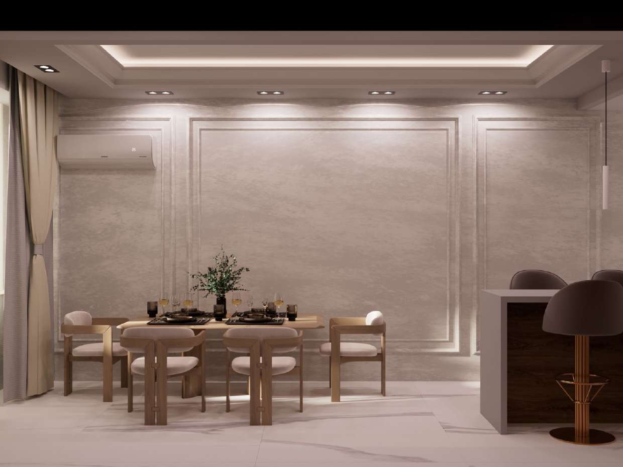 Zona de living — Apartament Valea Trandafirilor, randare 3D design interior