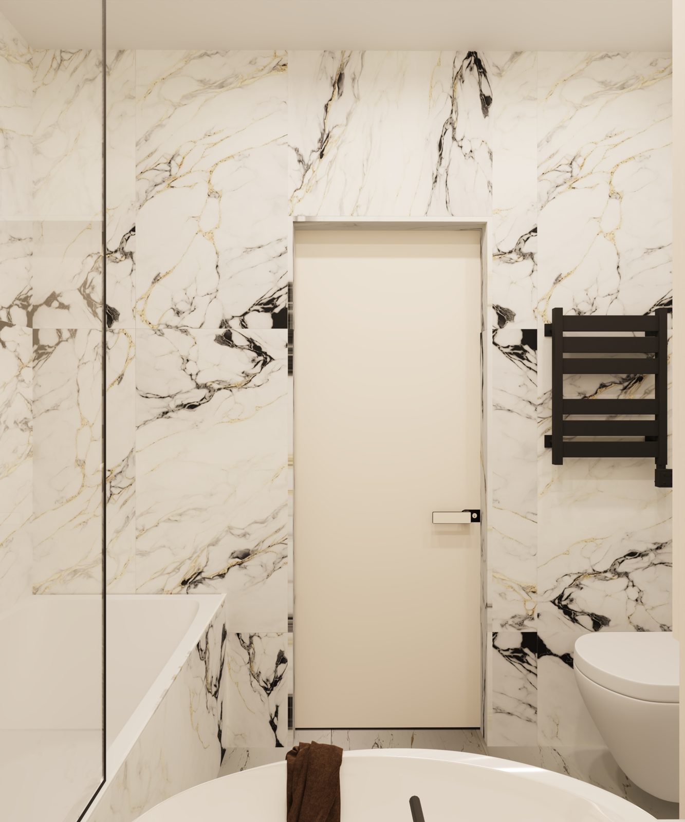 Baie — Apartament Nisporeni, randare 3D design interior