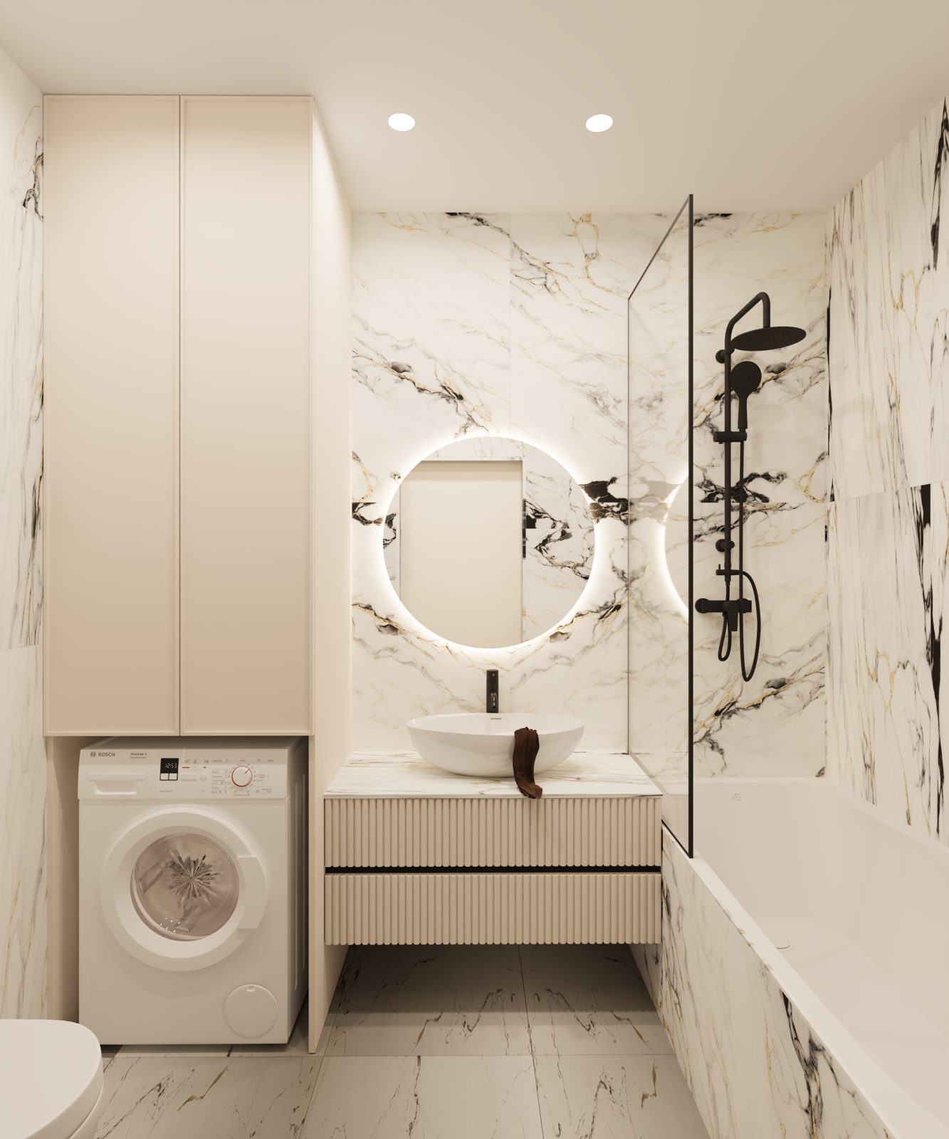 Baie — Apartament Nisporeni, randare 3D design interior