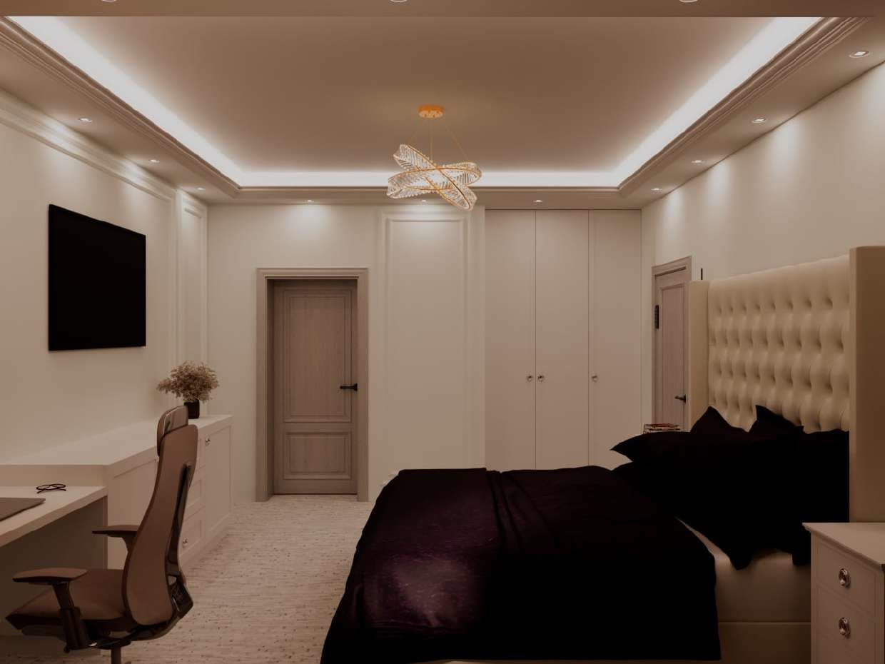 Dormitor — Casa sat Sadova, randare 3D design interior