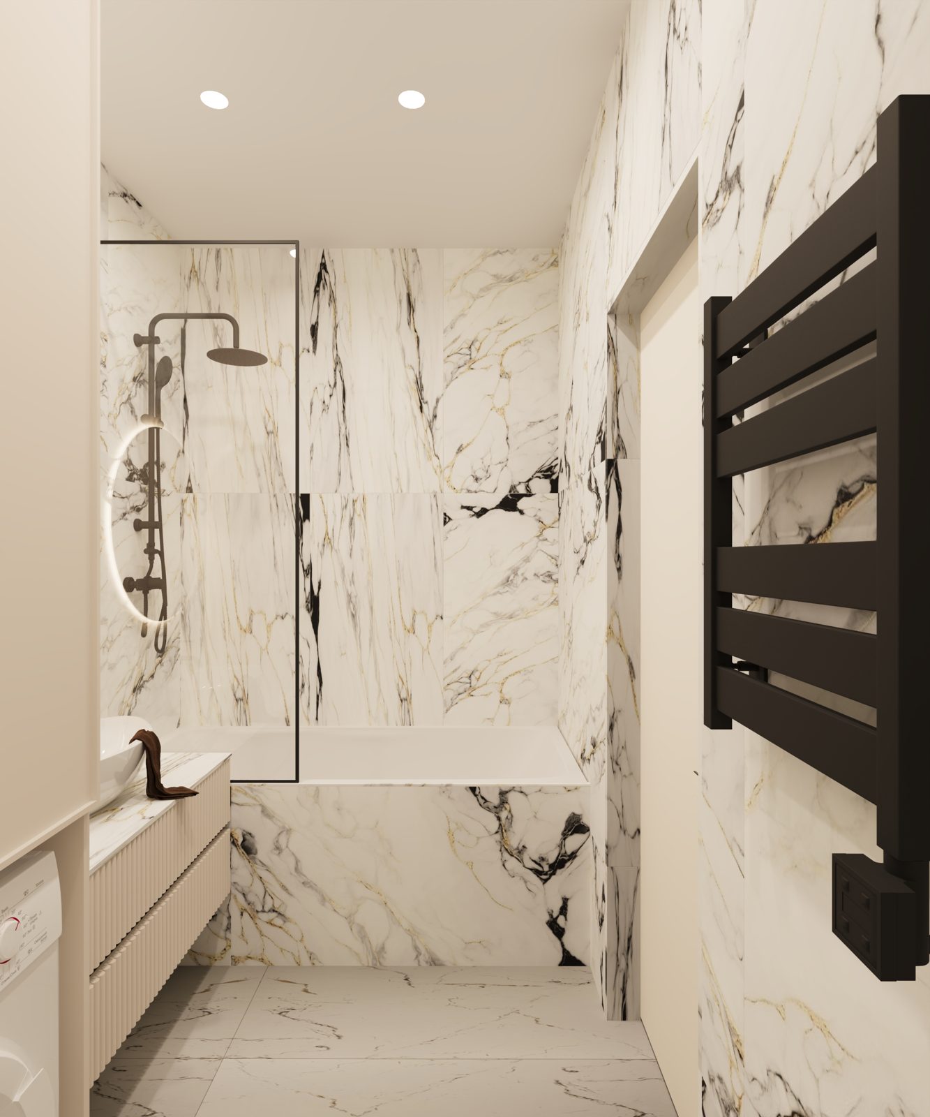 Baie — Apartament Nisporeni, randare 3D design interior